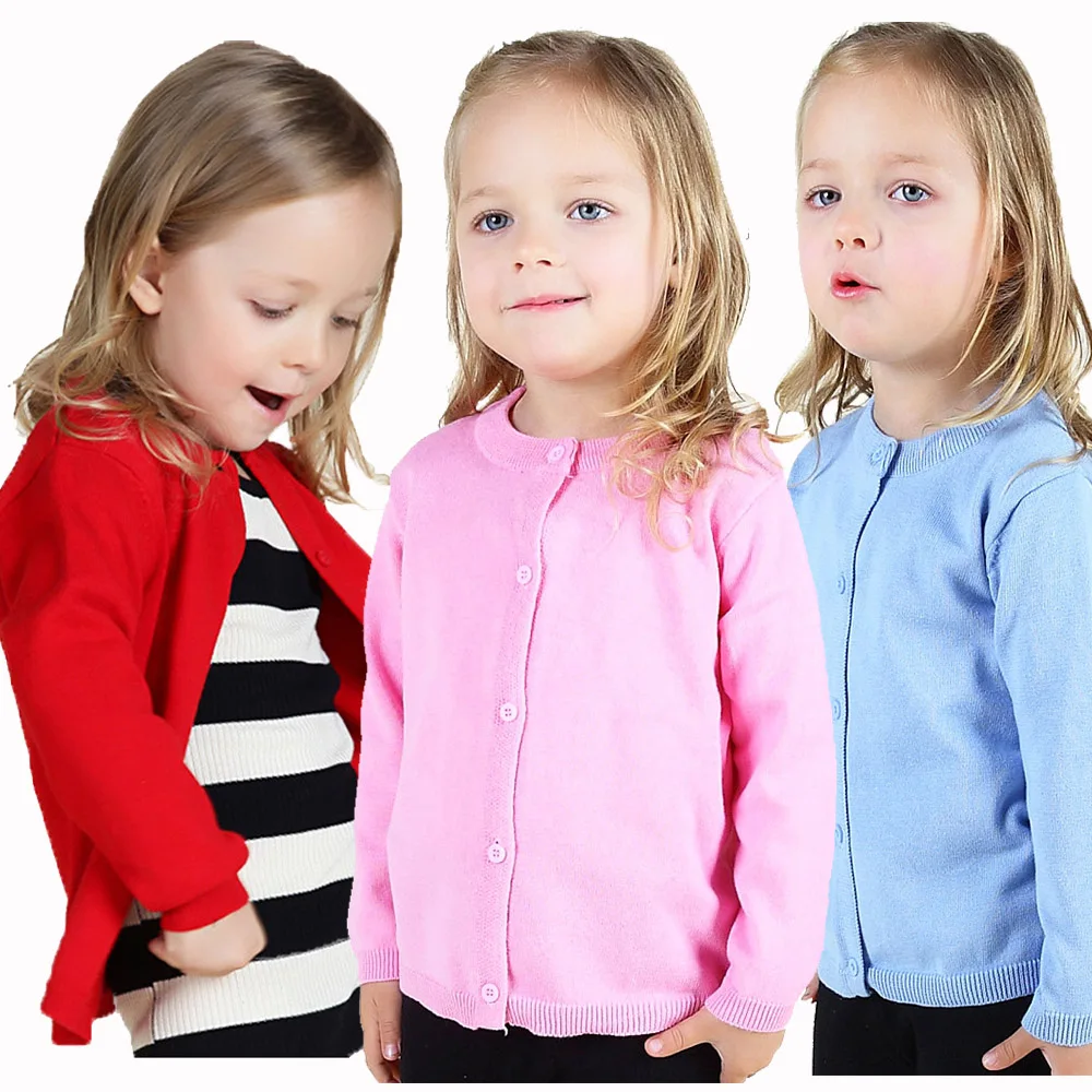 Grey Sweater Cardigans for Babies Children Tops 2024 Spring Autumn Kids Cardigan Boy Girl Knitted Jacket Cotton Toddler Clothes - Image 2